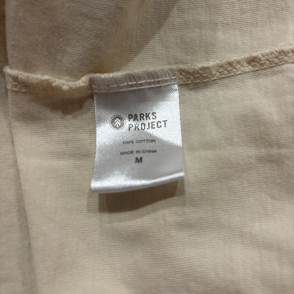 Men's Cream Graphic Long Sleeve Shirt - Picture 5 of 5